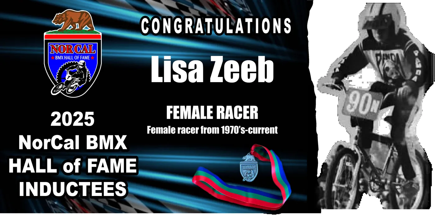 Lisa Zeeb — Female Racer, 2025 NorCal BMX Hall of Fame inductee
