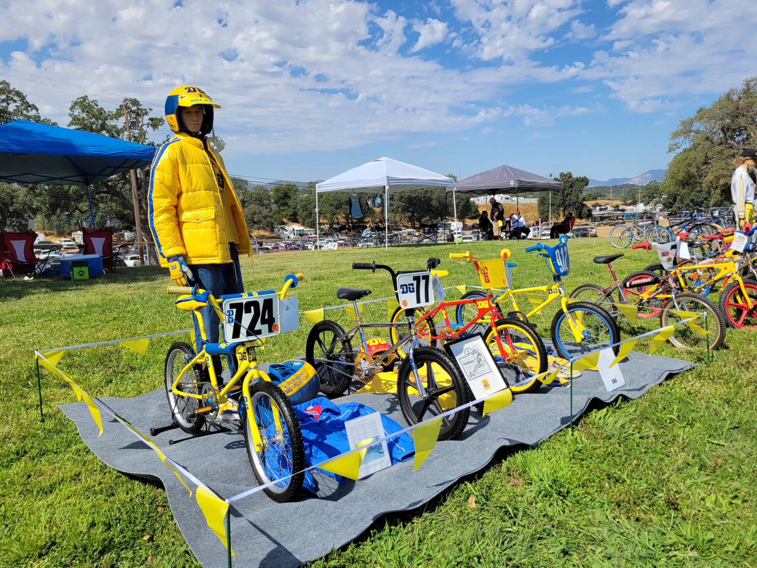 Bike show display row at Frogtown Classic